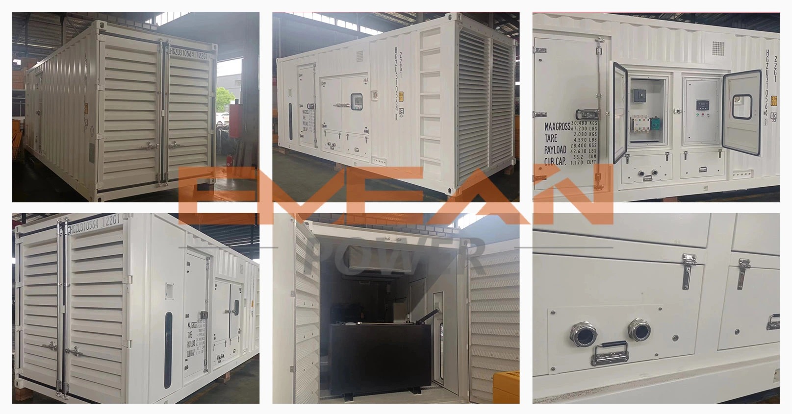 Fotos detalladas del generador eléctrico grande